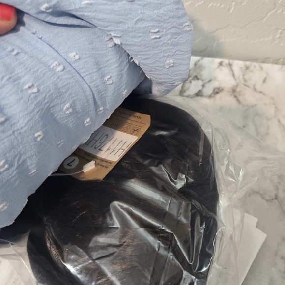 Blue Dress with Pink Ribbon and Accessories - Picture 5 of 5